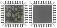 X-ray images show the differences: The right QFN component, soldered with the VOIDLESS feature activated, shows almost no voids. On the image on the left – processed without the VOIDLESS feature – a large number of voids are clearly visible