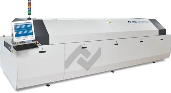 HOTFLOW 3/14: reflow oven with over 4 m process length, designed for high throughput requirements and maximum flexibility
