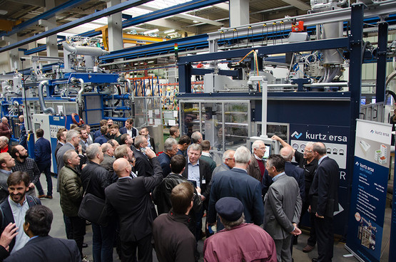 The machine demonstration of the BOX FOAMER was very well attended