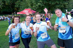 Arrive together, celebrate together: our runners after successfully mastered 7.4 km