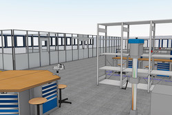 CAD drawing of the new training hall