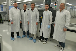 Working together for the ROSE-L mission (from right to left): Harald Arlt and Christian Lausch from Airbus and Ersa colleagues Jürgen Friedrich, Lothar Rodemers and Mark Birl